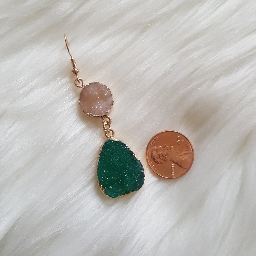 NWT Blush Druzy Earrings! - Picture 2 of 4
